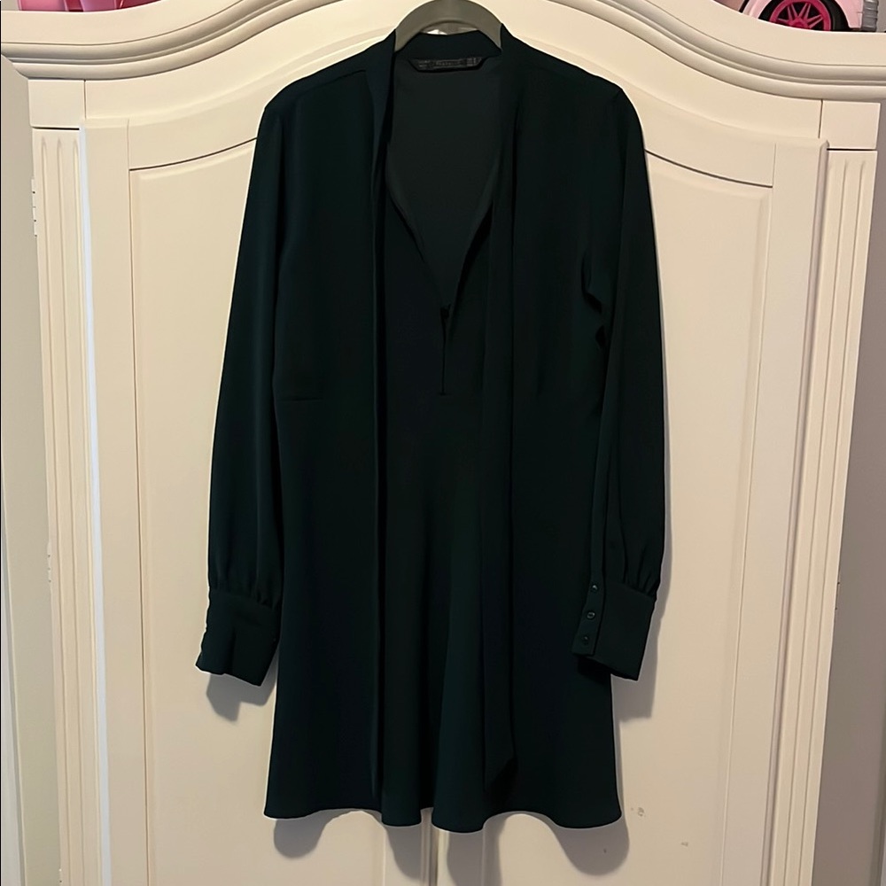 Zara Elegant Jungle Green  Dress